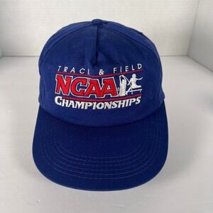 VTG NCAA Track and Field Championships Blue Snapback Cap K Products Made in USA